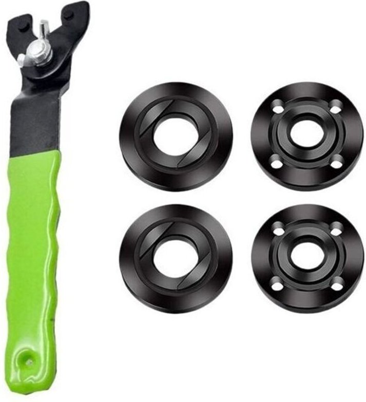 Flanschmutter 5/8"-11 für Winkelschleifer mit verstellbarem Schraubenschlüssel und Verlängerungswelle, Verbindungsstange...