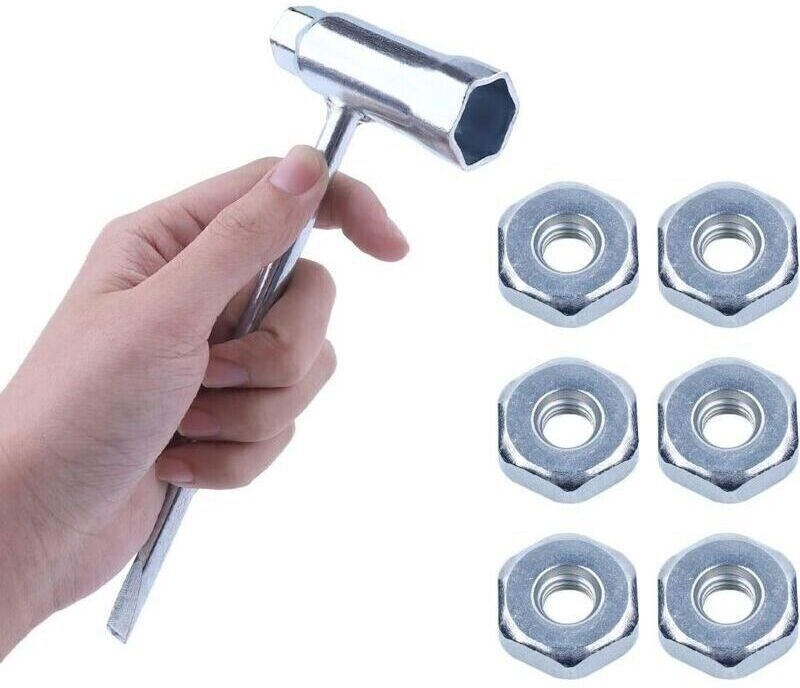 Kettensägenschlüssel mit 6 Muttern für Stihl 017, 018, MS170, MS180, 019, 020, 021, 023, MS230, MS250, 024, 025, 026, 02...