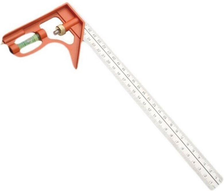 300 mm Kombinationswinkelmesser aus Edelstahl mit integrierter Wasserwaage