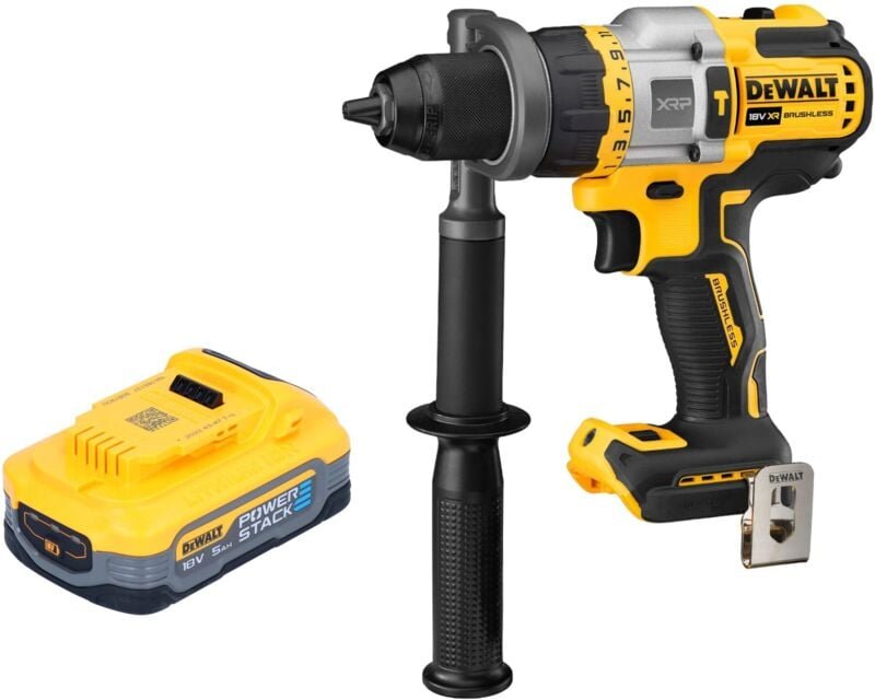 DeWalt DCD 999 N Akku Schlagbohrschrauber 18 V 95 Nm Brushless + 1x Powerstack Akku 5,0 Ah - ohne Ladegerät