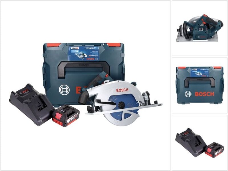 Thumbnail - Bosch GKS 18V-68 GC Professional Akku Handkreissäge 18 V 190 mm Biturbo Brushless + 1x Akku 4,0 Ah + Ladegerät + L-BOXX