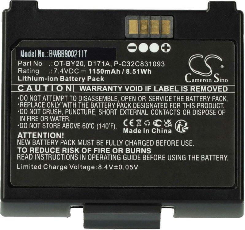 Akku Ersatz für Epson OT-BY20, D171A, 2165069, P-C32C831093 für Drucker Kopierer Scanner Etiketten-Drucker (1150 mAh, 7,...