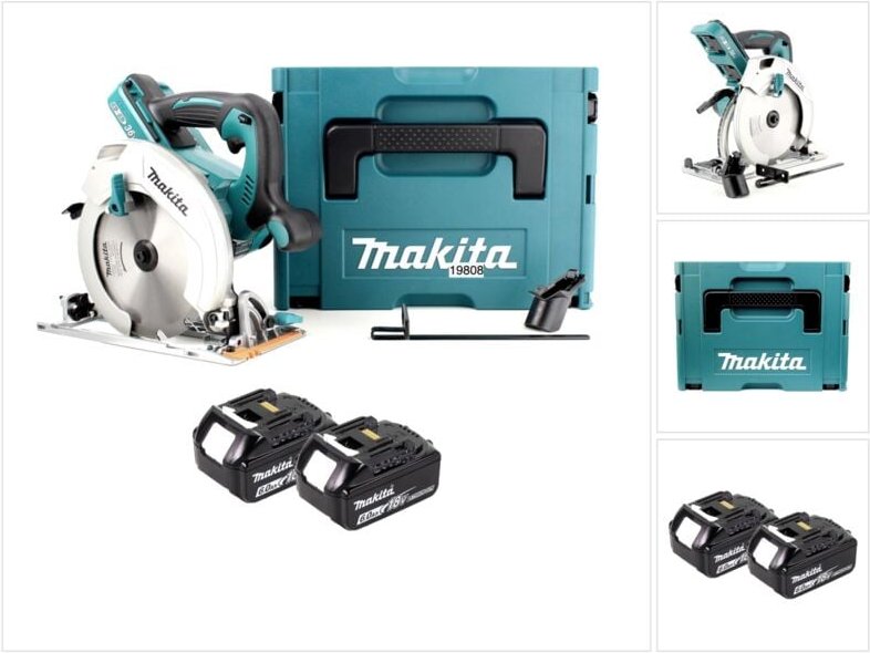 Makita DHS 710 GJ Akku Handkreissäge 36V (2x 18V) 190x30mm + 2x Akku 6,0Ah + Makpac - ohne Ladegerät