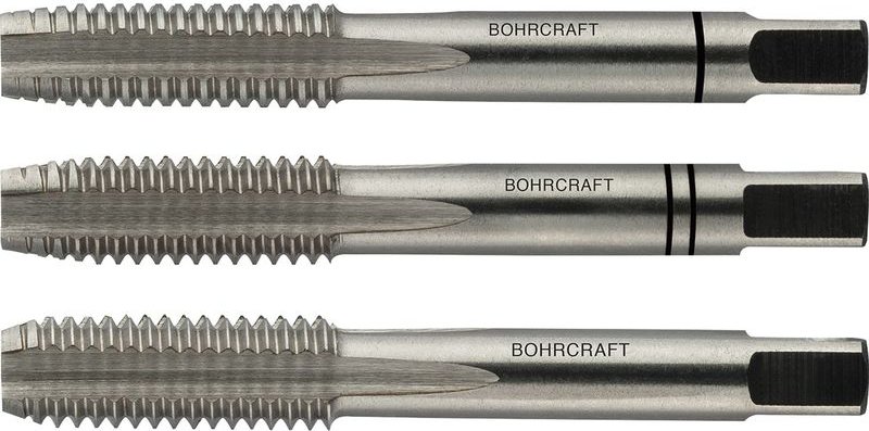Thumbnail - Bohrcraft - Hand-Gewindebohrer-Satz hssg DIN352 6H Gewindegröße m 4
