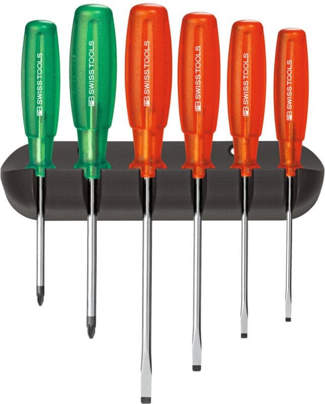 Pb Swiss Tools - Werkstatt-Schraubendreher-Sortiment, Schlitz und Pozidriv, 6-teilig
