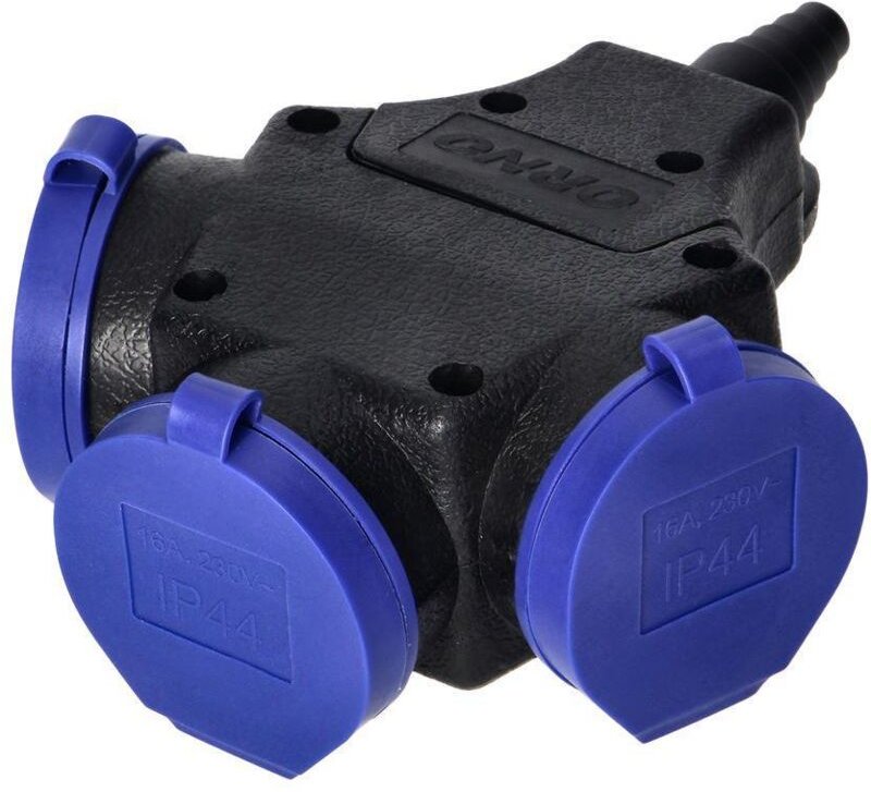Orno rozgałęźnik ip44, 3x2+z, 16a, 230v ac