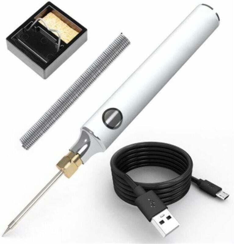 SNQ - Lötkolben-Kit, tragbares elektrisches USB-Lötkolben-Set, 5 v 8 w Schweißwerkzeugstift mit einstellbarer Temperatur...