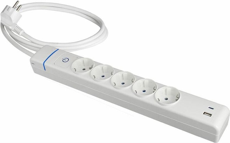 Solera - Steckdosenleiste 5 Steckdosen mit Schalter 51ilac usb 250 v 16 a (1,5 m)