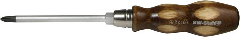 SW-Stahl 31002L Schraubendreher mit Kreuzschlitz I PH2 x 100 mm I Kreuz Schraubenzieher I Schraubendreher Werkzeug I PH ...