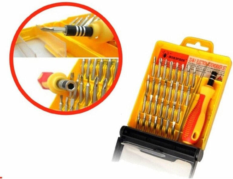 Trade Shop - 32-in-1-Torx-Schraubendreher-Set mit Präzisionsspitzen für Handys, Uhren und pc -