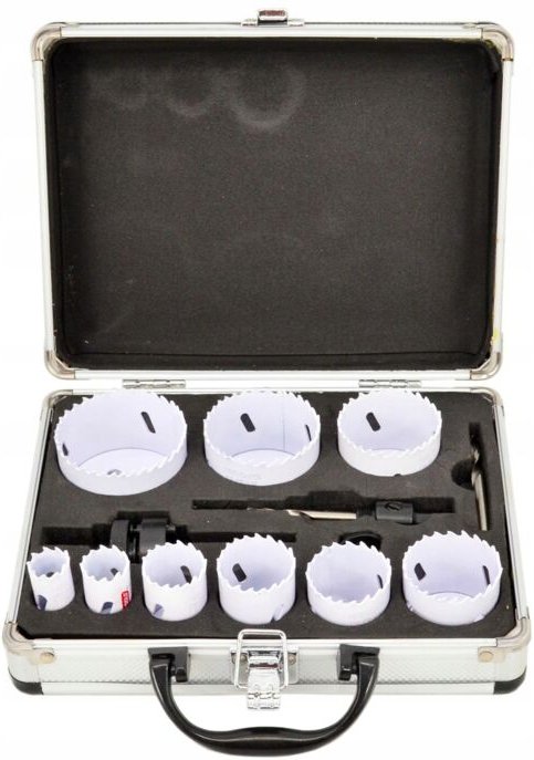 AWTOOLS Bimetall-Lochsägen-Set im Metallkoffer, 13-teilig, 19–64 mm, Black Line