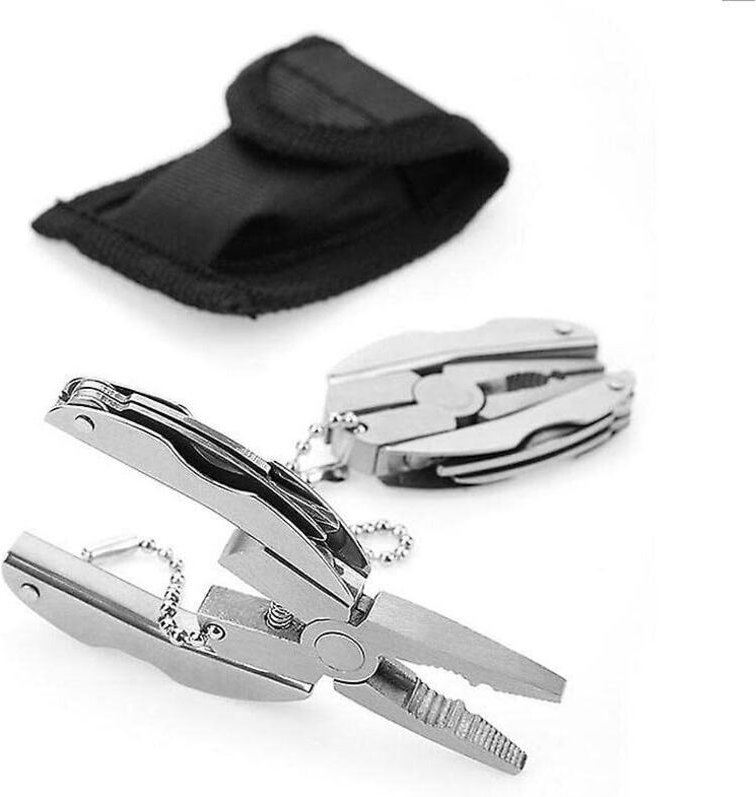 Mini-Multifunktions-Taschenclip/Schlüsselanhänger, tragbar, faltbar, für Wandern und Camping