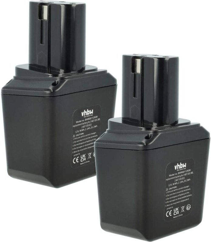 Vhbw - 2x Akku kompatibel mit Strapex STB-52, STB-60, STB-50 Werkzeug (2100 mAh, NiMH, 12 v)