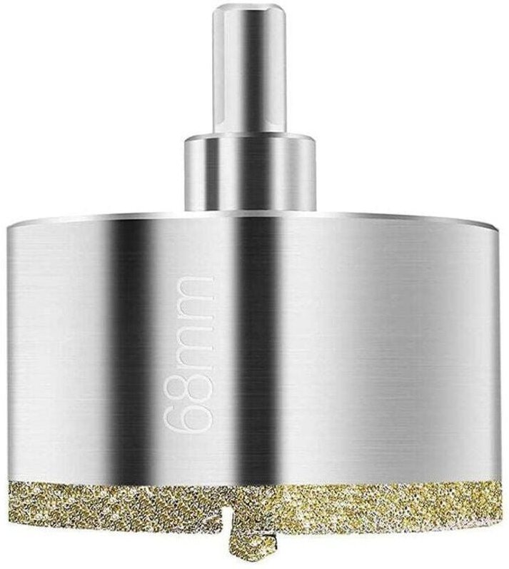 Scie Cloche Diamant 68 mm, Foret Diamant avec Foret Guidage Central, Scie Cloche Carrelage avec Revêtement de Surface en...