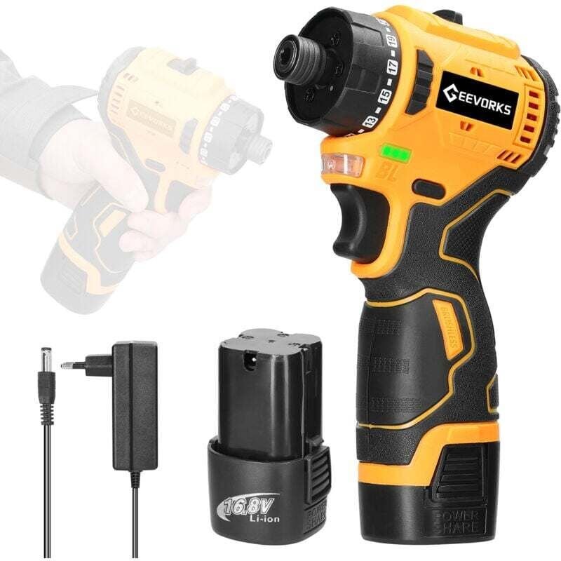 Ulisem 16,8 V Lithium-Schraubendreher 55 Nm Drehmoment Multifunktions-Reparaturwerkzeugsatz Elektrischer Schraubendreher...