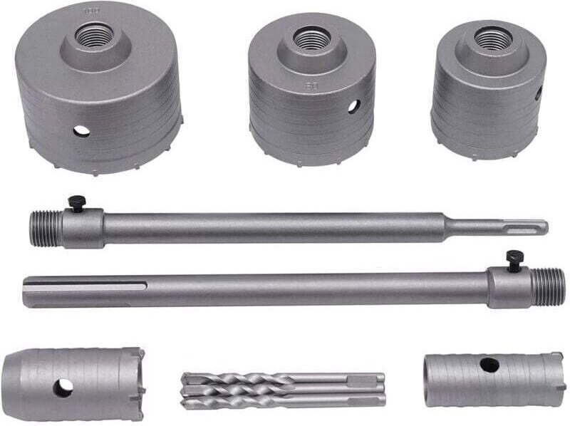 Lochsägen-Set, 30/40/65/80/100 mm, Betonbohrer, Betonbohrer, kann Löcher bohren, SDS-Adapter, von DEBUNS