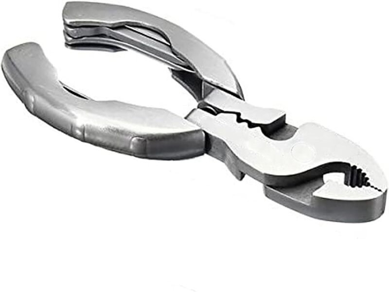 Tragbares 9-in-1-Multitool aus Edelstahl, leicht, mit Zange, Schraubendreher, Abisolierzange, Türöffner und Crimpzange f...