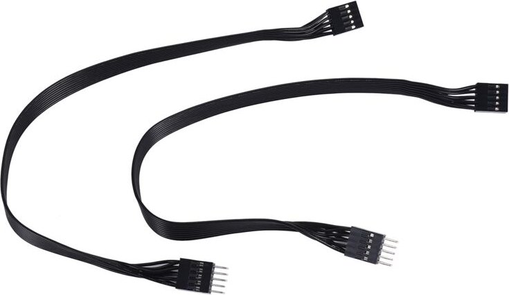 Tlily - 2 StüCk Motherboard hd Audio 9Pin Stecker auf Buchse VerläNgerung Kabel für pc diy Schwarz 30CM