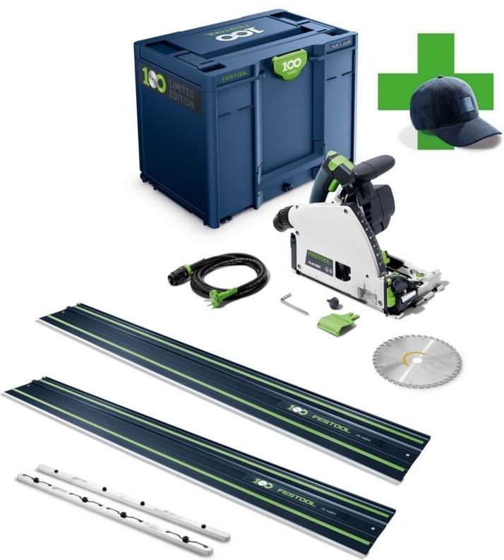 Tauchsäge ts 60 KEBQ-Plus 100Y 578214 + 2x fs 1400/2 + Verbinder FSV/2 - Festool