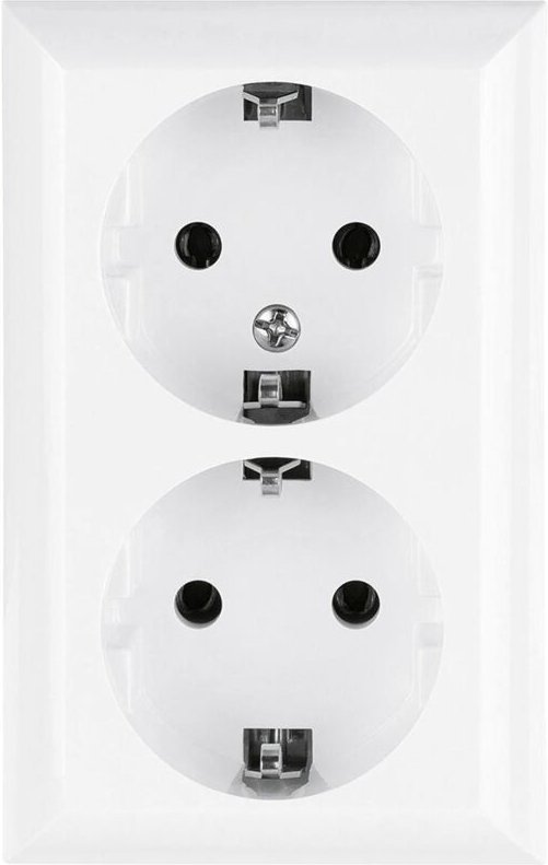 PlanoLuxe AP-Steckdose 2-fach weiß