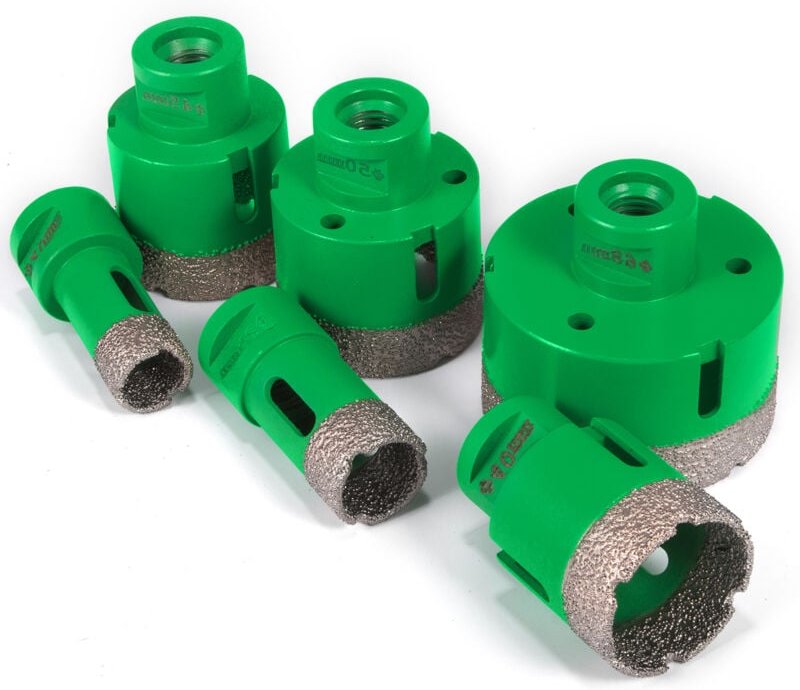 Thumbnail - Diamant-Lochsägen-Set, 6-teilig, 20/25/40/45/50/68 mm, M14-Gewinde, tragbarer Steingut-Lochschneider, Bohrer für Keramik...