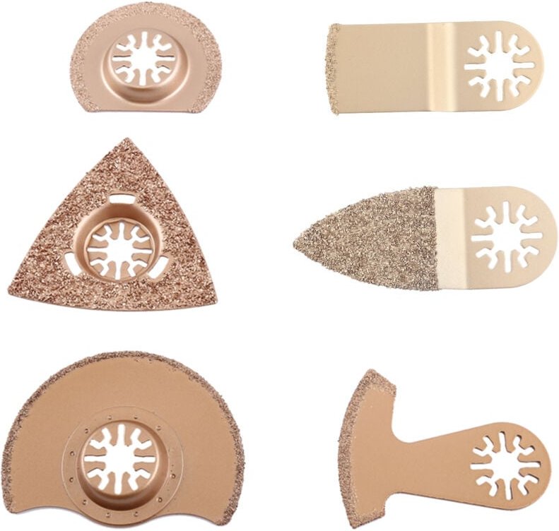 SUNXURY Oszillierende Multifunktions-Sägeblatt-Sets, Universal-Sägeblatt-Zubehör (6-teilig, Hartmetall)