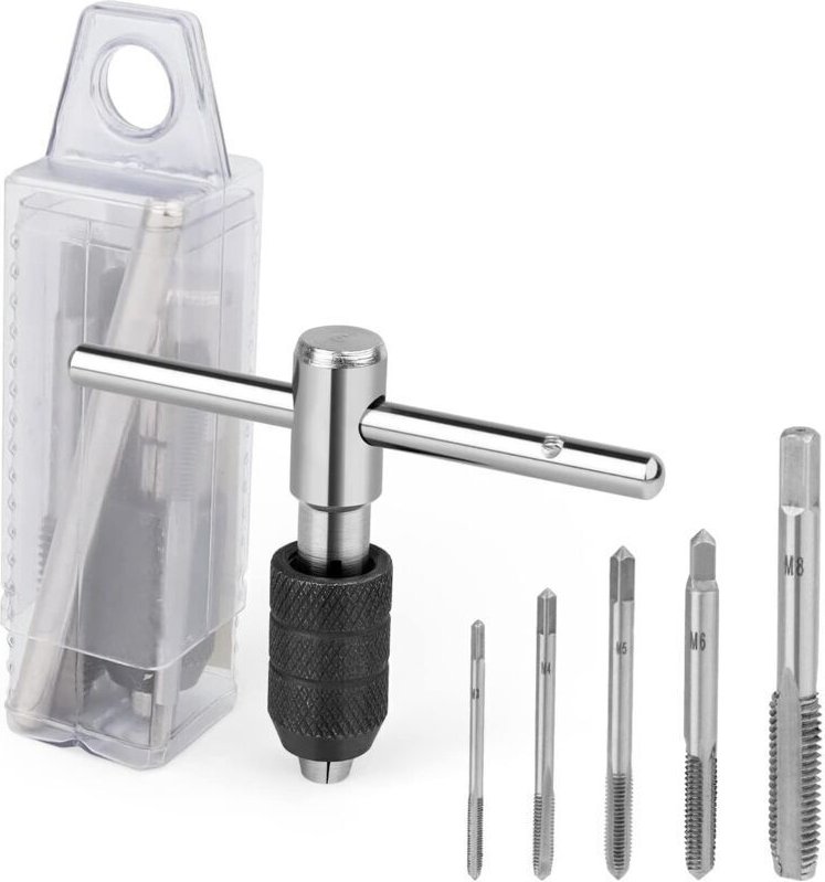 Metrischer Gewindebohrer, Gewindebohrer aus Kohlenstoffstahl, Maschinengewindebohrer, mit verstellbarem Schraubenschlüss...