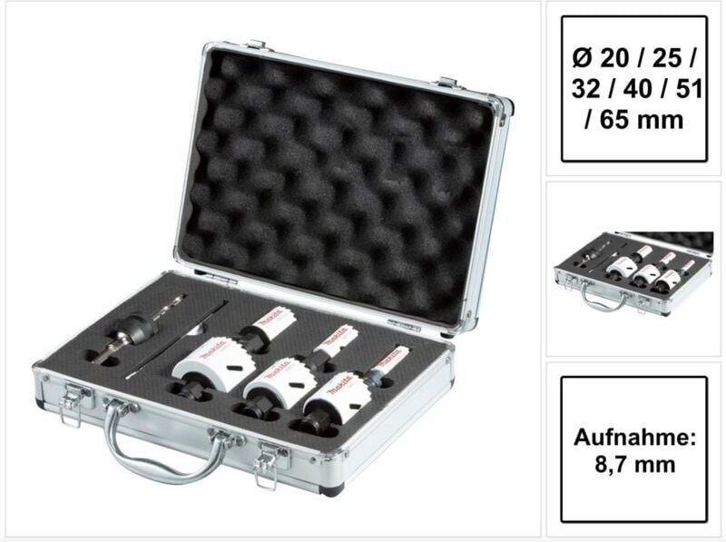 Thumbnail - EzyChange Bi-Metall Lochsägen Set (6 Stück) Makita E-12326