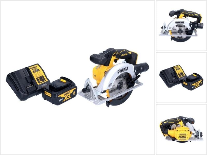 Thumbnail - DeWalt DCS 565 M1 Akku Handkreissäge 18 V 165 mm Brushless + 1x Akku 4,0 Ah + Ladegerät