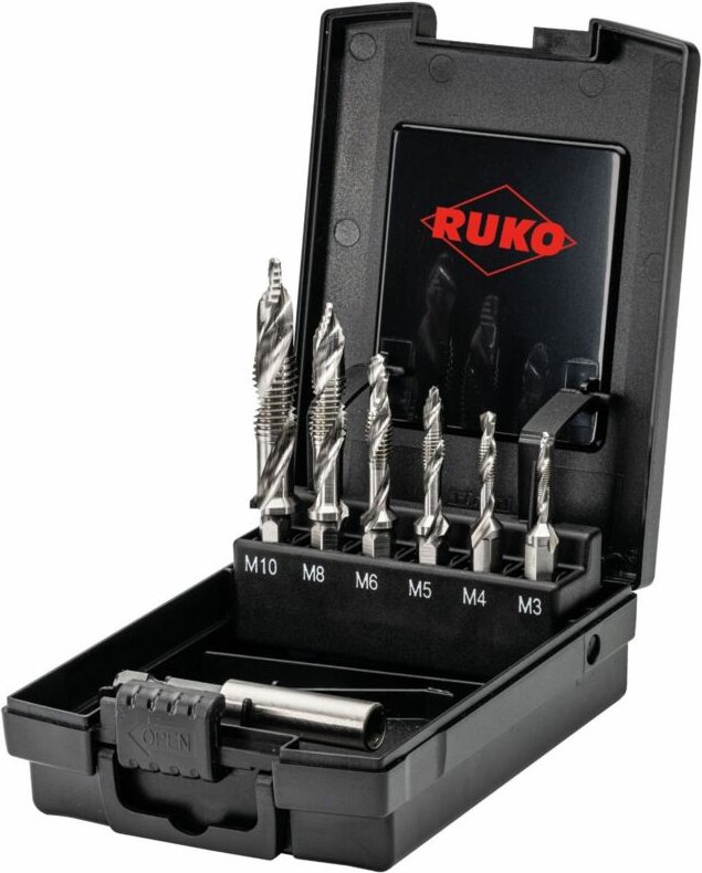 Ruko - ultimatecut Kombi-Maschinengewindebohrer-Bit Satz hss - 7 tlg. - 270620RO