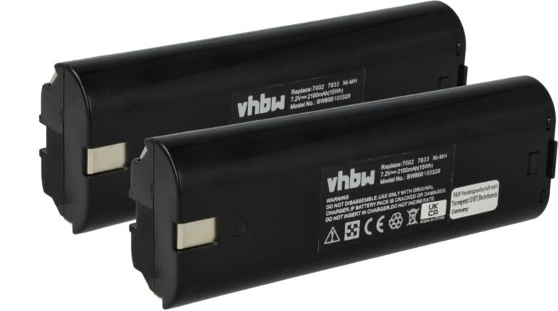 Vhbw - 2x Akku kompatibel mit Makita 6018DWBE, 6018DWE, 6019D, 6019DW, 6019DWBE, 6019DWE, 6019DWLE Elektrowerkzeug (2100...