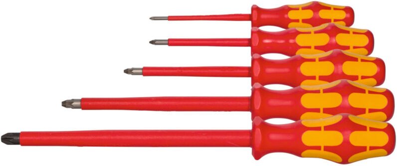 Thumbnail - Wera Pozidriv-Schraubendreher-Satz, mit Kraftform-Heft, vollisoliert, 5-teilig