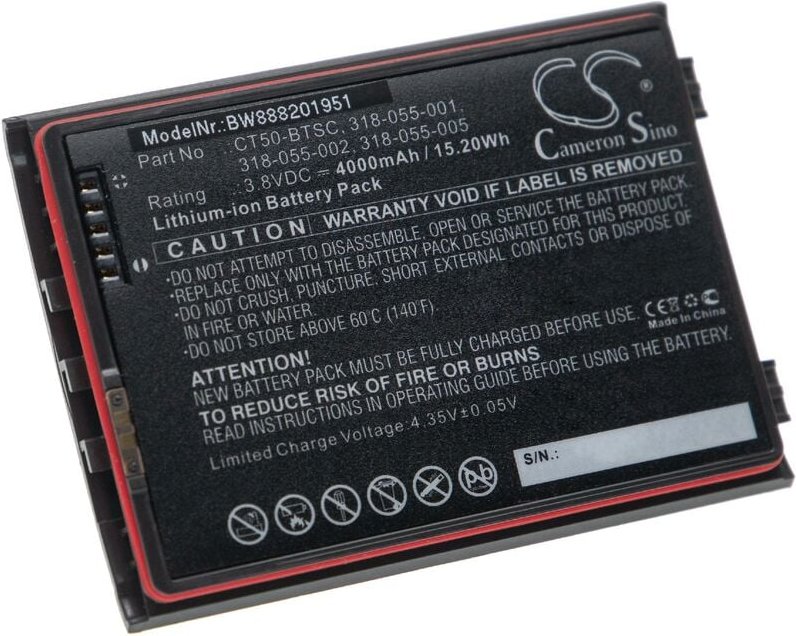 vhbw Akku kompatibel mit Honeywell CT40, CT40XP Handheld Computer Scanner (4000mAh, 3,8V, Li-Ion)