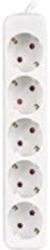 5-polige weiße Schuko-Steckdosenleiste Lanberg 1,5m