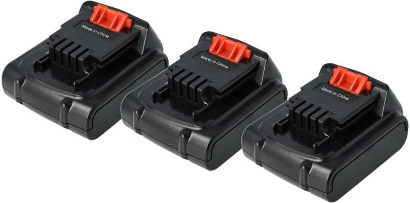 3x Akku kompatibel mit Black & Decker EPL14, EPL148, LDX116, LDX116C, ASL148KB, LDX120C Werkzeug (2000 mAh, Li-Ion, 14,4...