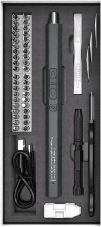 Elektrischer Schraubendreher-Satz, Reparaturwerkzeug, 50-in-1 kleiner elektrischer Schraubendreher aus Stahl, Präzisions...