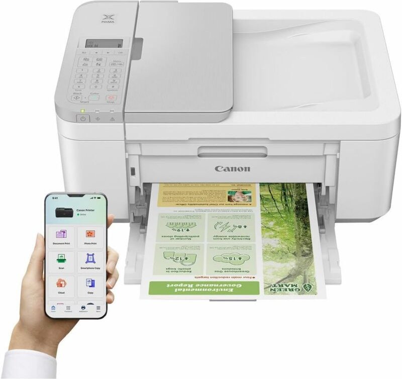 Canon PIXMA TR4756i – 4-in-1-Farbdrucker – Drucken, Scannen, Kopieren, Faxen – WLAN-Duplexdrucker, 20-Blatt-Papierfach, ...