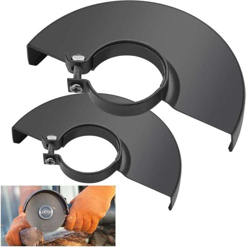 2 Pcs Capot de Protection de Meuleuse d'Angle Capot Disqueuse Noir Couverture de Meuleuse d'Angle Protecteur de Meuleuse...