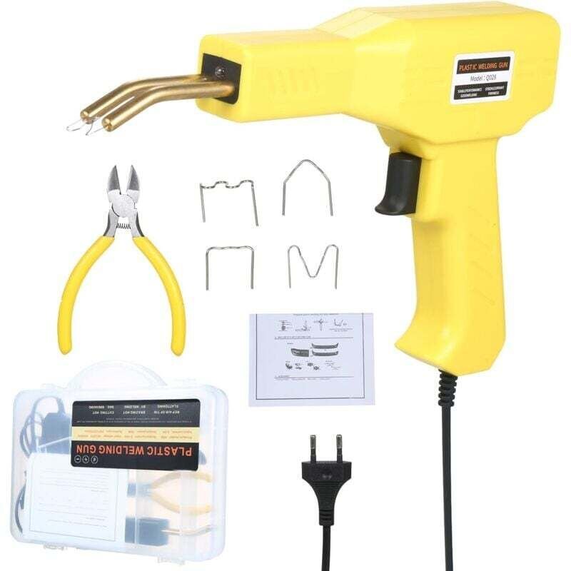 Ulisem Kunststoffschweiß-Reparaturset, Heißhefter für Kunststoffreparatur mit 400 Klammern, Kunststoffheftgerät für Stoß...