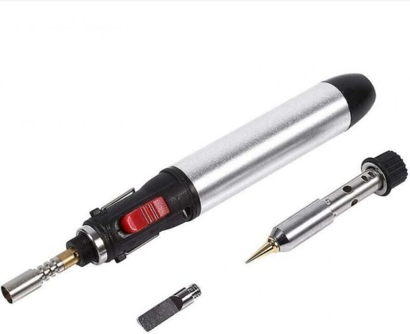 Kit de fer à souder au gaz - Kit de fer à souder sans fil au gaz butane 4 en 1 Torches de soudage à température réglable...
