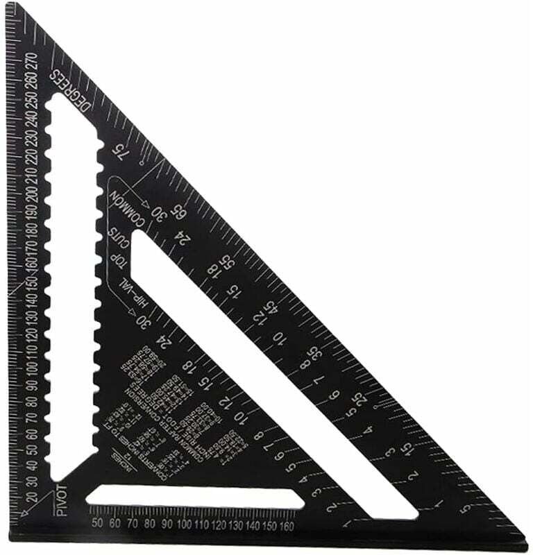 Thumbnail - 30 cm Dreieck-Winkelmesser, Aluminiumlegierung, quadratisches Zimmermannsdreieck, metrisch, professionelles Winkellineal...