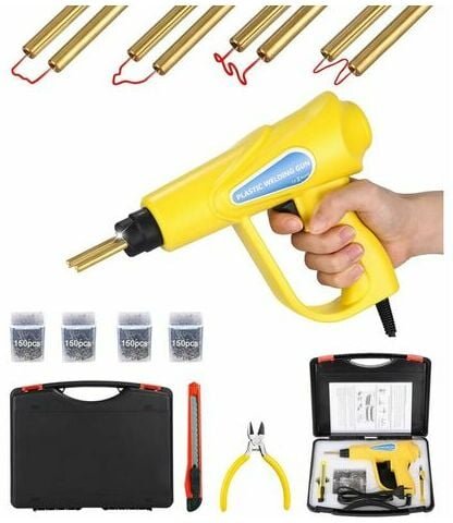 70-W-Kunststoffschweißgerät, Kunststoffschweißgerät-Reparaturset mit 600-teiligen Heftklammern, Autostoßstangen-Reparatu...