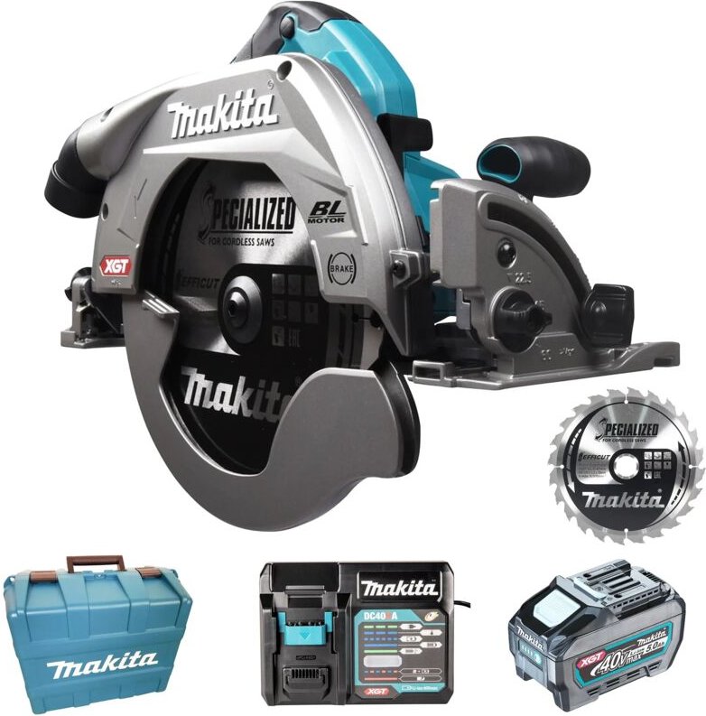 Makita - Akku-Handkreissäge HS009GT201 40V 2x 5,0 Ah + Ladegerät + Transportkoffer
