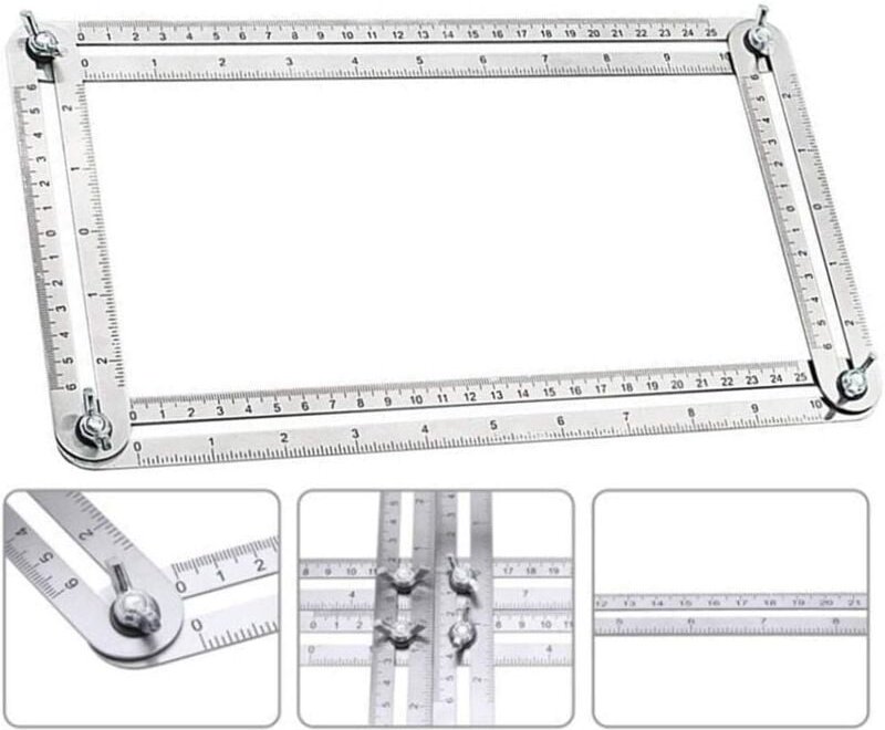 Xinlie Winkelmesslineal Mehrwinkellineal Winkelschablone Premium-Schablonenwerkzeug Lineal Winkelschablone Winkelmesswer...