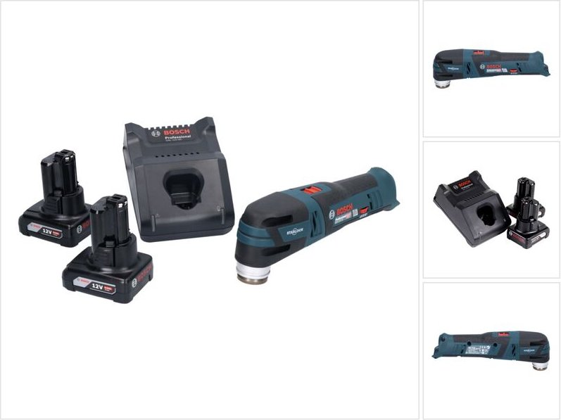 Bosch GOP 12V-28 Professional Akku Multi Cutter Starlock Brushless + 2x Akku 6,0 Ah + Ladegerät