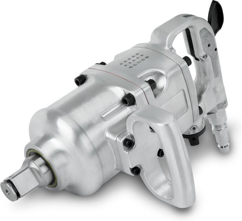 Eberth - Druckluft Schlagschrauber mit 1 Zoll Aufnahme und 1/2 Zoll Druckluftanschluss, 1620 Nm, kurze Spindel, Hochleis...