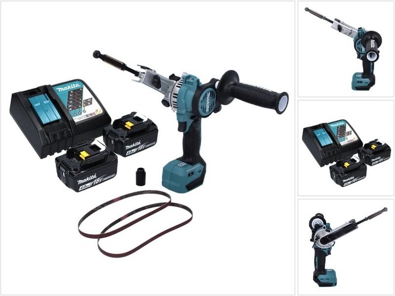 Thumbnail - Makita DBS 180 RM Akku Bandfeile 18 V 9 x 533 mm Brushless + 2x Akku 4,0 Ah + Ladegerät