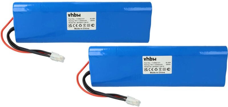 vhbw 2x Akku kompatibel mit Husqvarna Automower 210AC, 210C, 220AC, 230ACX, 260ACX, G2 (2004-2006), SH, Solar Hybrid Mäh...