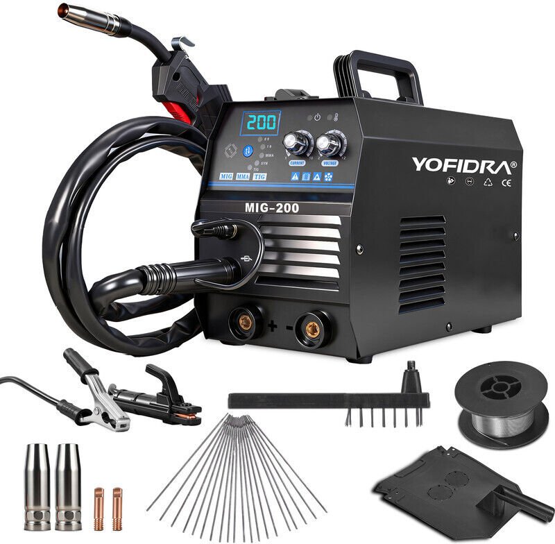 DC-Inverter-Schweißgerät, Leistung zwischen 120 A, MIG/WIG-Schweißgerät 220 V, (Drahtdurchmesser 0,8 mm–1,0 mm, Elektrod...
