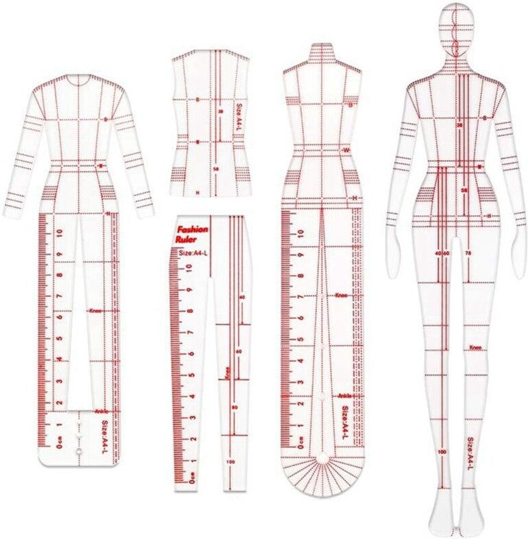 Mode Illustration Lineale Skizzieren Vorlagen Lineal NäHen Humanoide Muster Design Kleidung Messen,Typ B